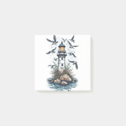 Vintage Lighthouse Post-it® Notes (Voorkant)
