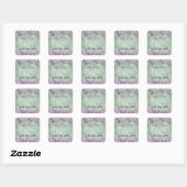 Vintage Lilac Locket Enregistrer les stickers Date (Feuille)