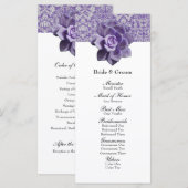 Vintage Lilac Programme de Mariage Succulent (Devant / Derrière)