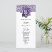 Vintage Lilac Programme de Mariage Succulent (Debout devant)