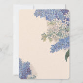 Vintage Lilacs Wedding Invitation Kaart (Achterkant)
