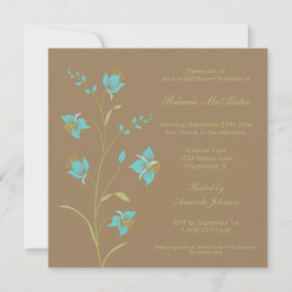Vintage Lily Bridal Shower Kaart