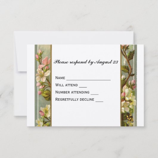 Vintage Lily Cross RSVP (Devant)