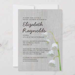 Vintage Lily des Invitations de la Fête de l'marié