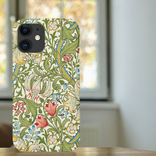 Vintage Lily Pattern William Morris iPhone 12 Hoesje