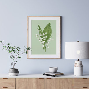 Vintage Lily van de Valley Poster