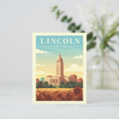 Vintage Lincoln Nebraska Briefkaart (Staand voorkant)