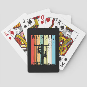 Vintage Lineman Retro Elektricien Cadeau Idee Pokerkaarten