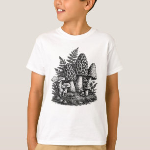 Vintage linocut van bosmossen t-shirt