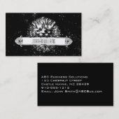 Vintage Lion noir & blanc Cartes de visite uniques (Devant / Derrière)