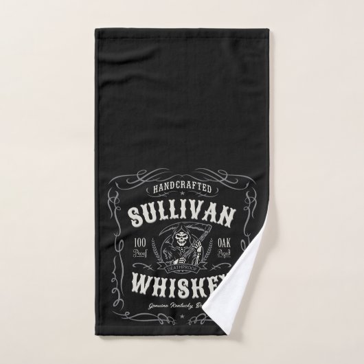 Vintage Liqueur AJOUTER NOM Old Grim Reaper Whiske (Serviette à main)