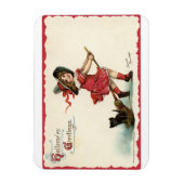 Vintage Little Girl Witch Magneet (Verticaal)