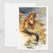 Vintage Little Mermaid Notitiekaartje (Voorkant / Achterkant)