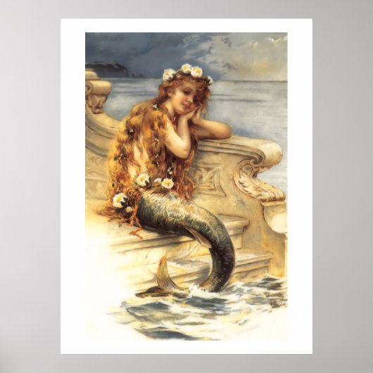 Vintage Little Mermaid Poster (Voorkant)