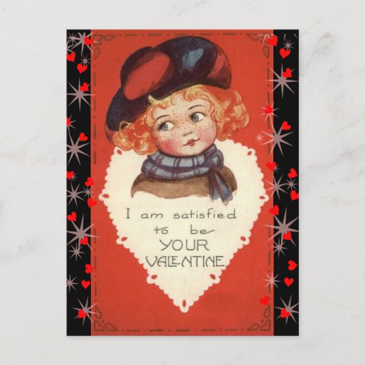 Vintage Little Red Hazard Valentijn Briefkaart (Voorkant)