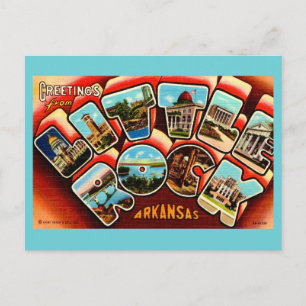 Vintage Little Rock Arkansas ansichtkaart  Briefkaart