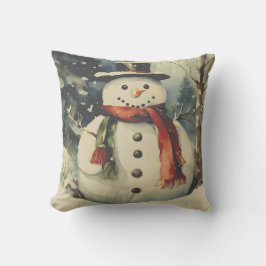 Vintage Little snowman  Kussen