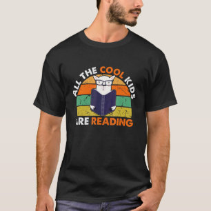 Vintage Llama Alle coole kids lezen Boek C T-shirt