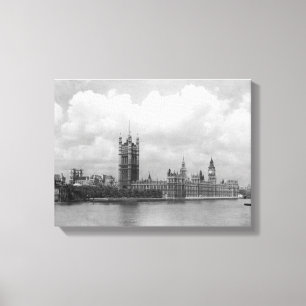 Vintage Londen, Kamerhuis 1904 Canvas Afdruk