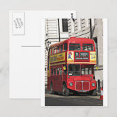 Vintage London Bus Briefkaart (Voorkant / Achterkant)