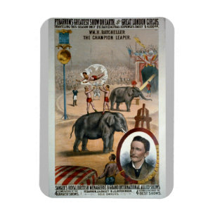 Vintage London Circus poster Magneet