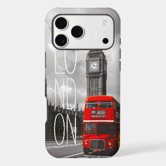 Vintage London City Red Bus Big Ben Typografie