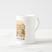 Vintage London England Bone China Mug – Retro (Devant droit)