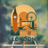 Vintage London England Travel Acrylic Sign | Retro (Neutre)
