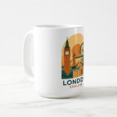Vintage London England Travel Coffee Mug – Retro (Devant gauche)