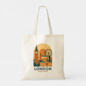 Vintage London England Travel Tote Bag – Retro (Dos)