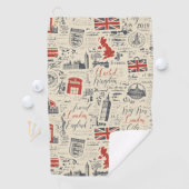 Vintage London Golf Towel Golfhanddoek (Insitu)