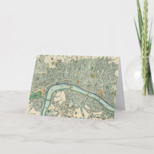 Vintage London Map Notecards Kaart