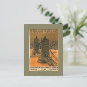 Vintage London Railroad Travel Advertisement Briefkaart (Staand voorkant)