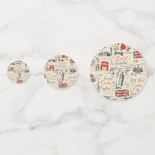 Vintage London Table Confetti (Devant)