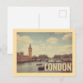 Vintage London Travel Briefkaart (Voorkant / Achterkant)