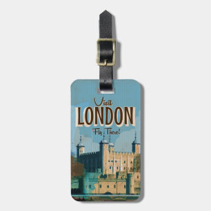 Vintage London Travel Poster Bagagelabel