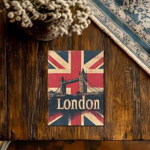 Vintage London Travel Poster Briefkaart