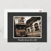 Vintage Londres Double Decker Bus UK Carte postale (Devant / Derrière)