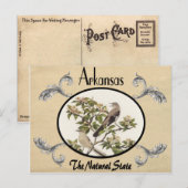 Vintage Look Ancienne carte postale Arkansas État (Devant / Derrière)