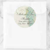 Vintage Look Aqua Hydrangea - Stickers (Sac)