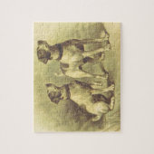 Vintage Look, Deux Chiens Jigsaw Puzzle (Vertical)