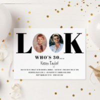 Vintage Look Qui est Anniversaire Photo Invitation
