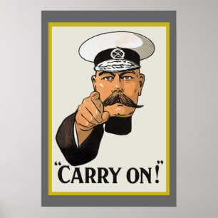 Vintage Lord Kitchener draagt Poster