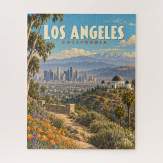 Vintage Los Angeles California Reisposter Legpuzzel