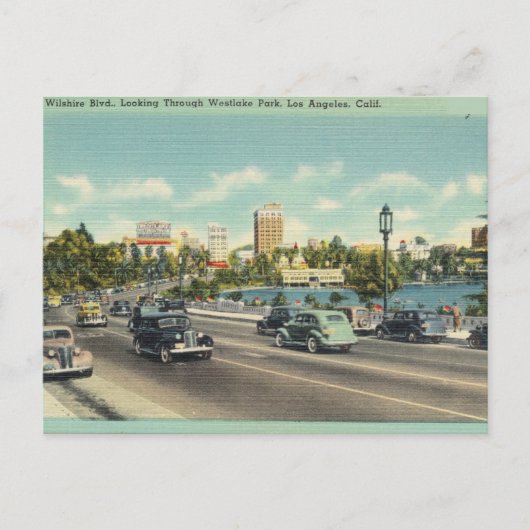 Vintage Los Angeles, Californië Briefkaart (Voorkant)