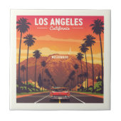 Vintage Los Angeles Californië Tegeltje (Voorkant)