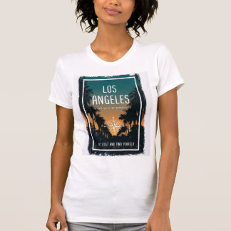 Vintage Los Angeles Sunset Poster Afdruk | Cool Ca T-shirt