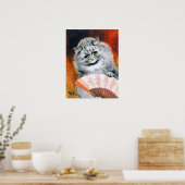 Vintage Louis Wain Chat avec Poster du ventilateur (Cuisine)