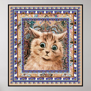 Vintage Louis Wain Fond d'écran Poster de chat Imp