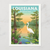 Vintage Louisiana Briefkaart (Voorkant)
